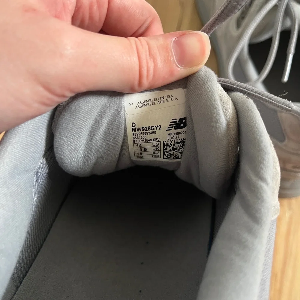 New Balance 928v2 Men Size 14 D Grey Suede Walking Shoe ROLLBAR USA Made comfort